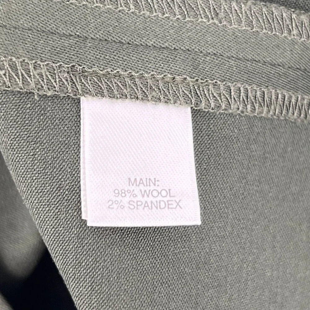 St. John Green Stretch Wool Straight Trousers | Size 14 - Picture 9 of 9